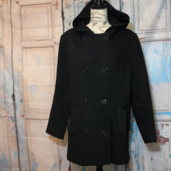 jason kole | Jackets u0026 Coats | Jason Kole Wool Pea Coat Hood Double Breasted | Poshmark